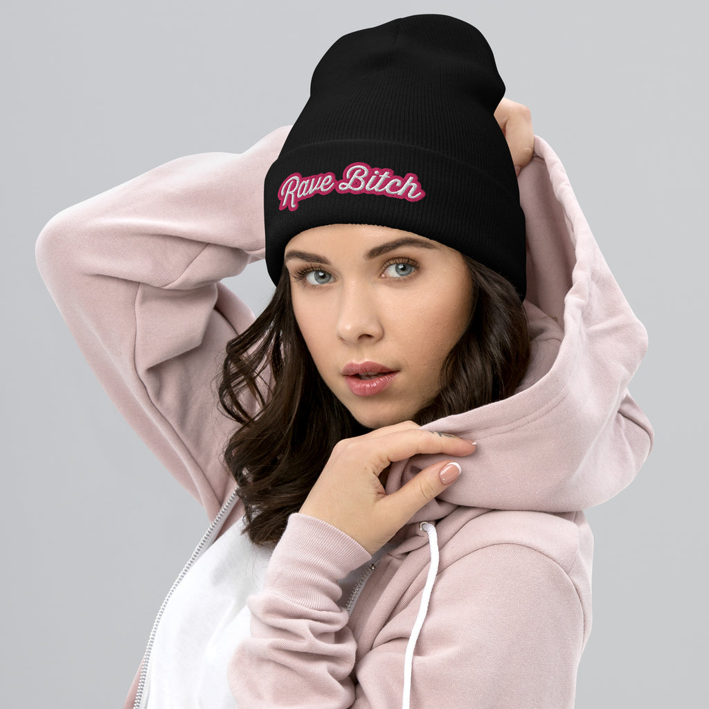 Rave Bitch Cuffed Beanie