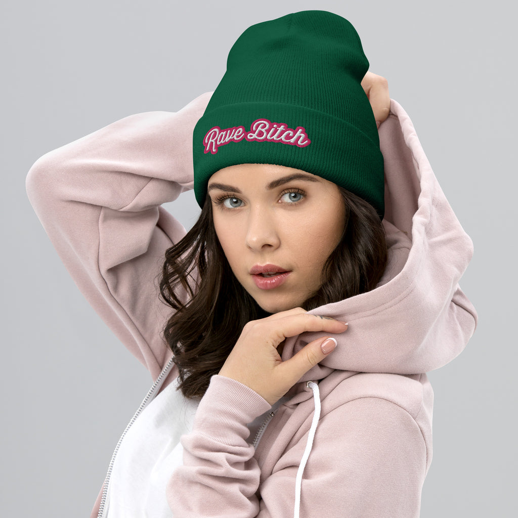 Rave Bitch Cuffed Beanie