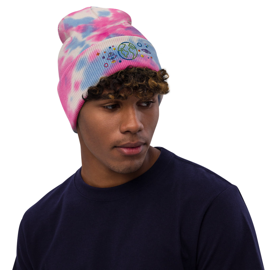 Galactic Earth Tie-dye Beanie