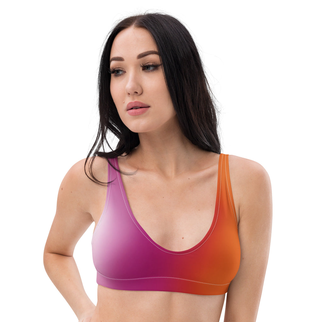 Sapphic Sunset Recycled Padded Bikini Top