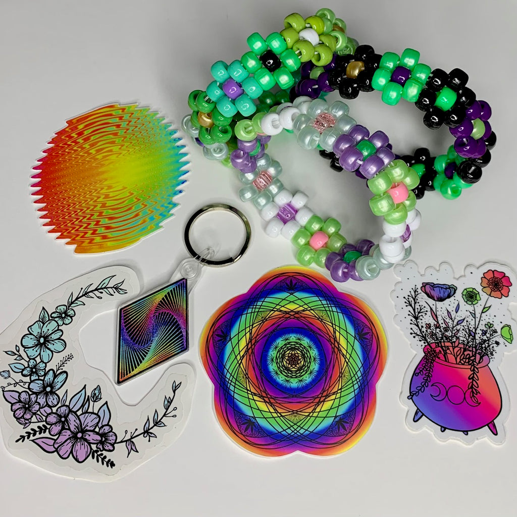 710 Flower Power Kandi & Sticker Bundle